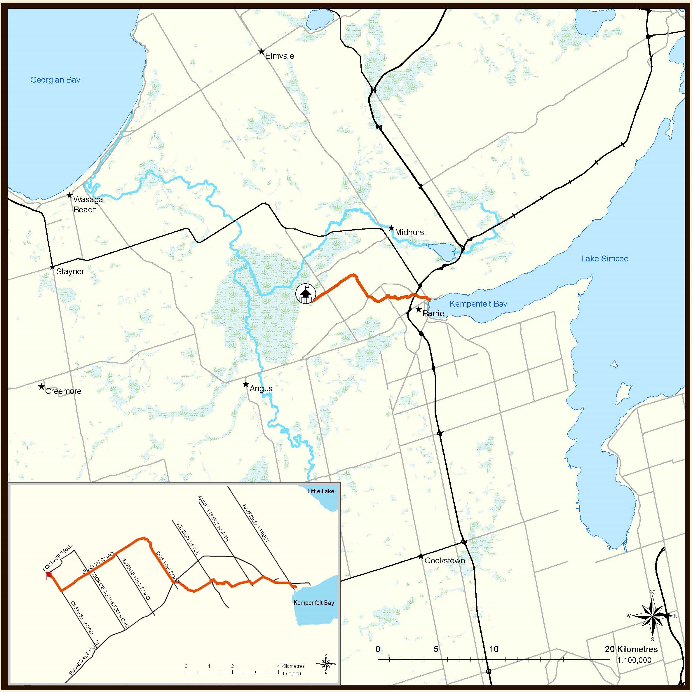 Nine Mile Portage Map